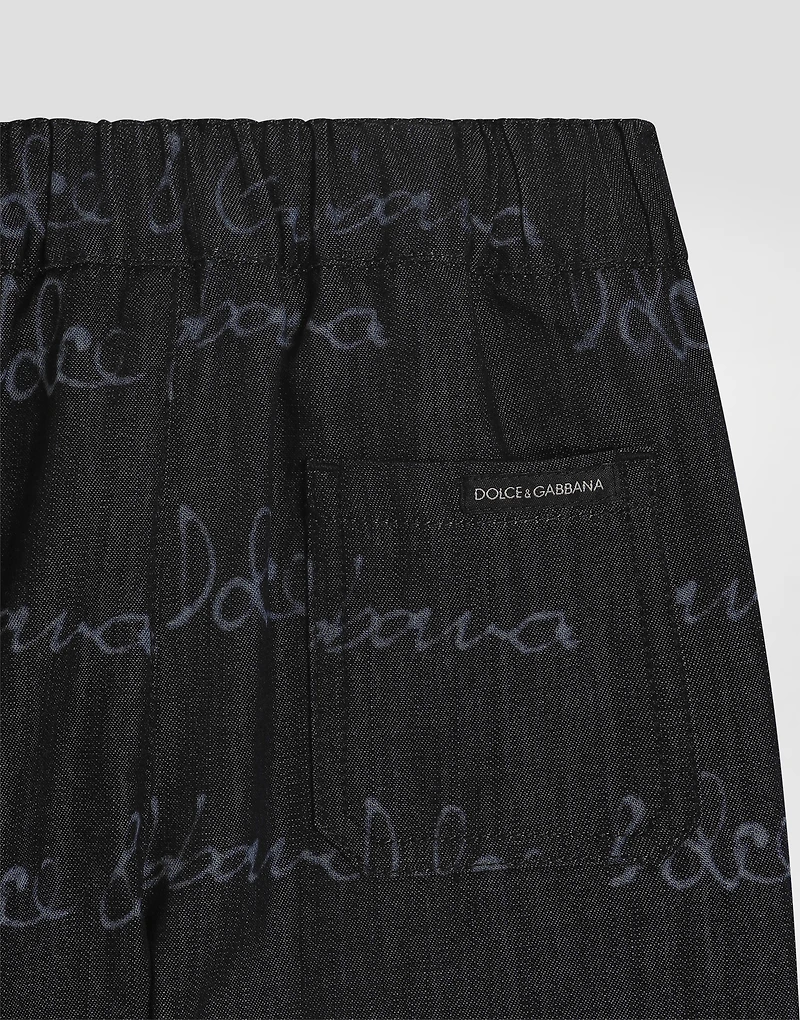 Denim shorts with Dolce&Gabbana logo