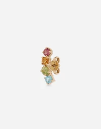  Rainbow Single Earring
 18-carat yellow gold and multicolored gems