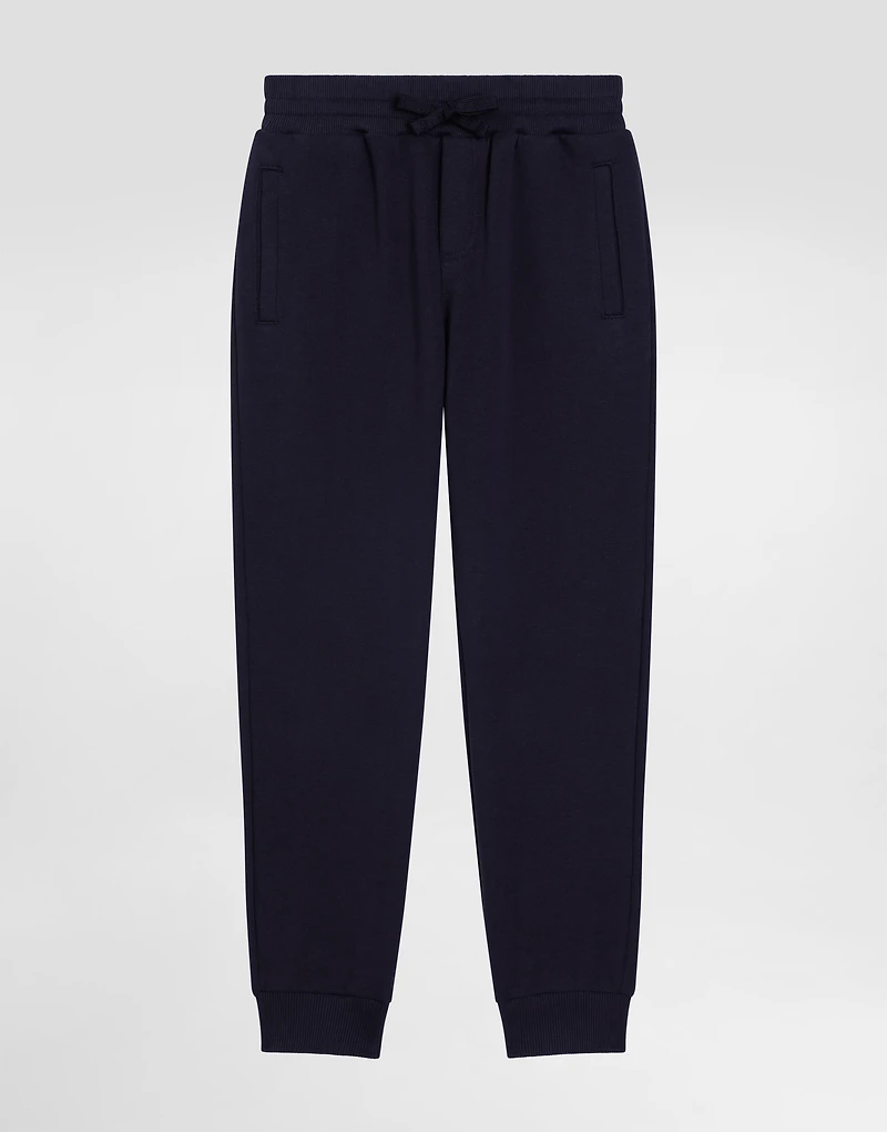 Fleece trousers with DG logo plaque