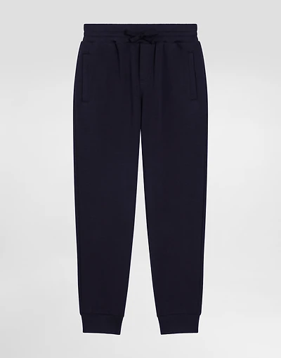 Fleece trousers with DG logo plaque