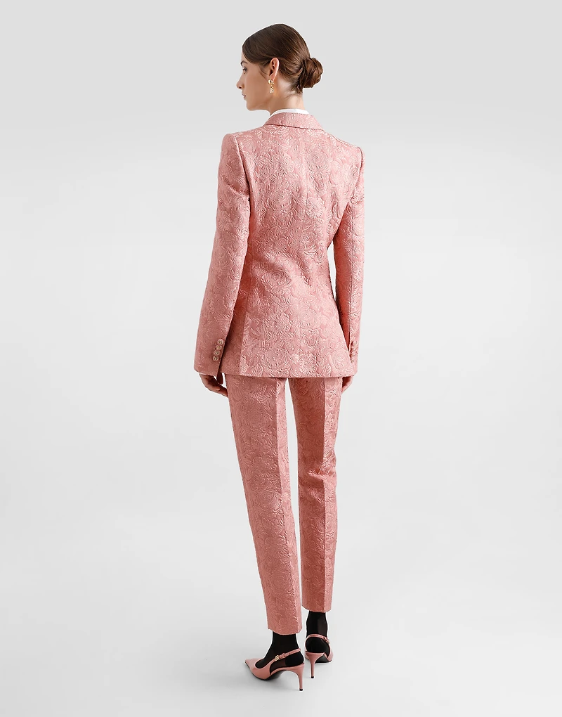 Oversize cotton poplin shirt with lace appliqués