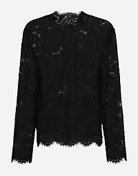Single-breasted lace jacket