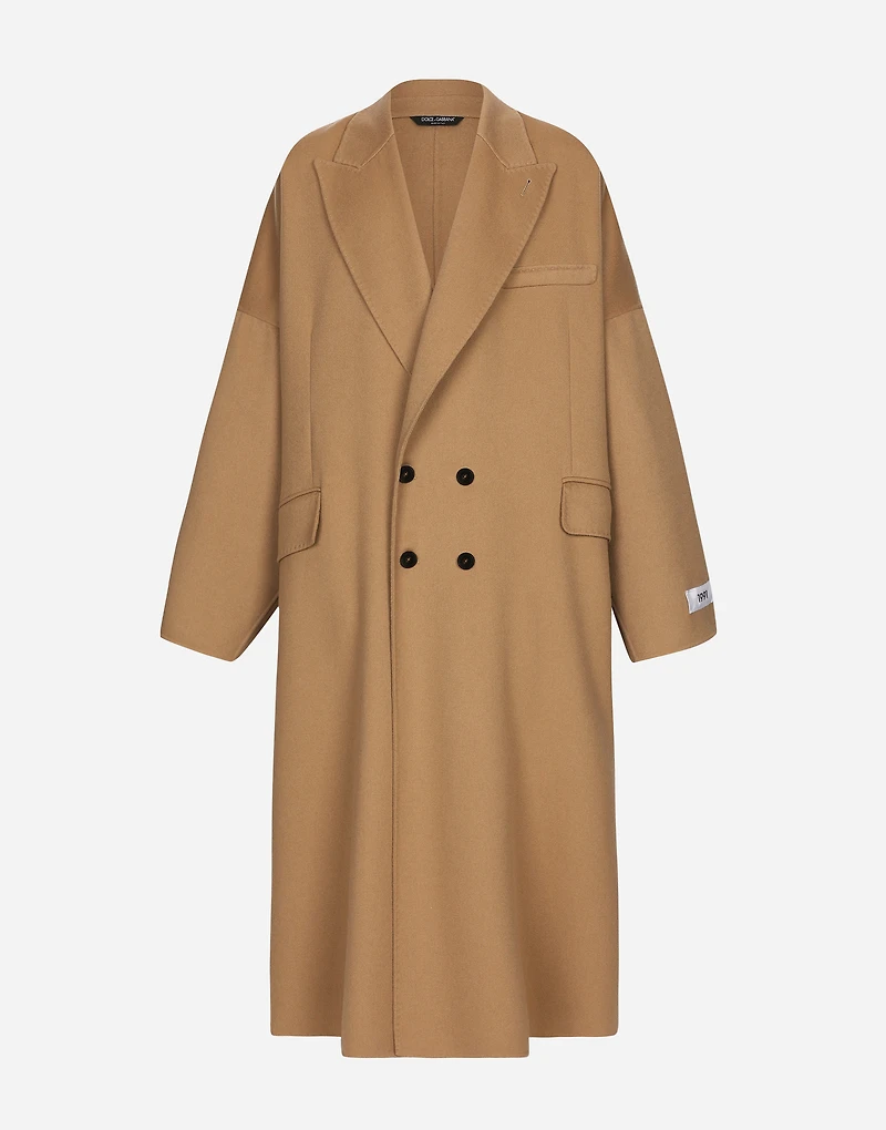 Double-breasted double cashmere coat