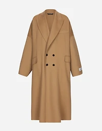 Double-breasted double cashmere coat