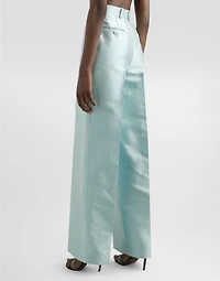 Shantung silk trousers