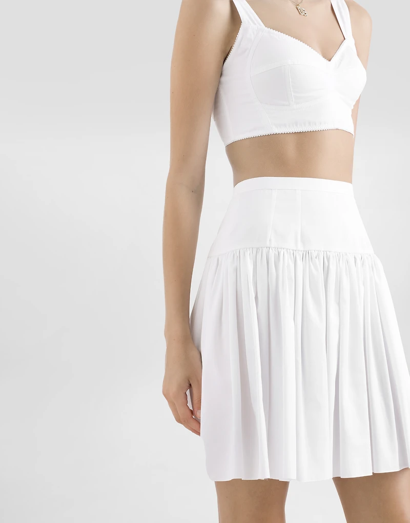 Short cotton circle skirt