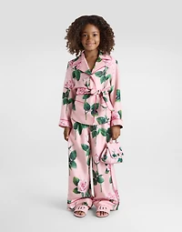 Twill shirt with rose print