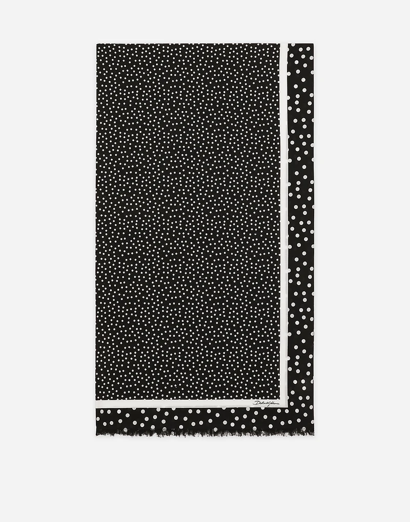 Cotton sarong with polka-dot print (110x190)