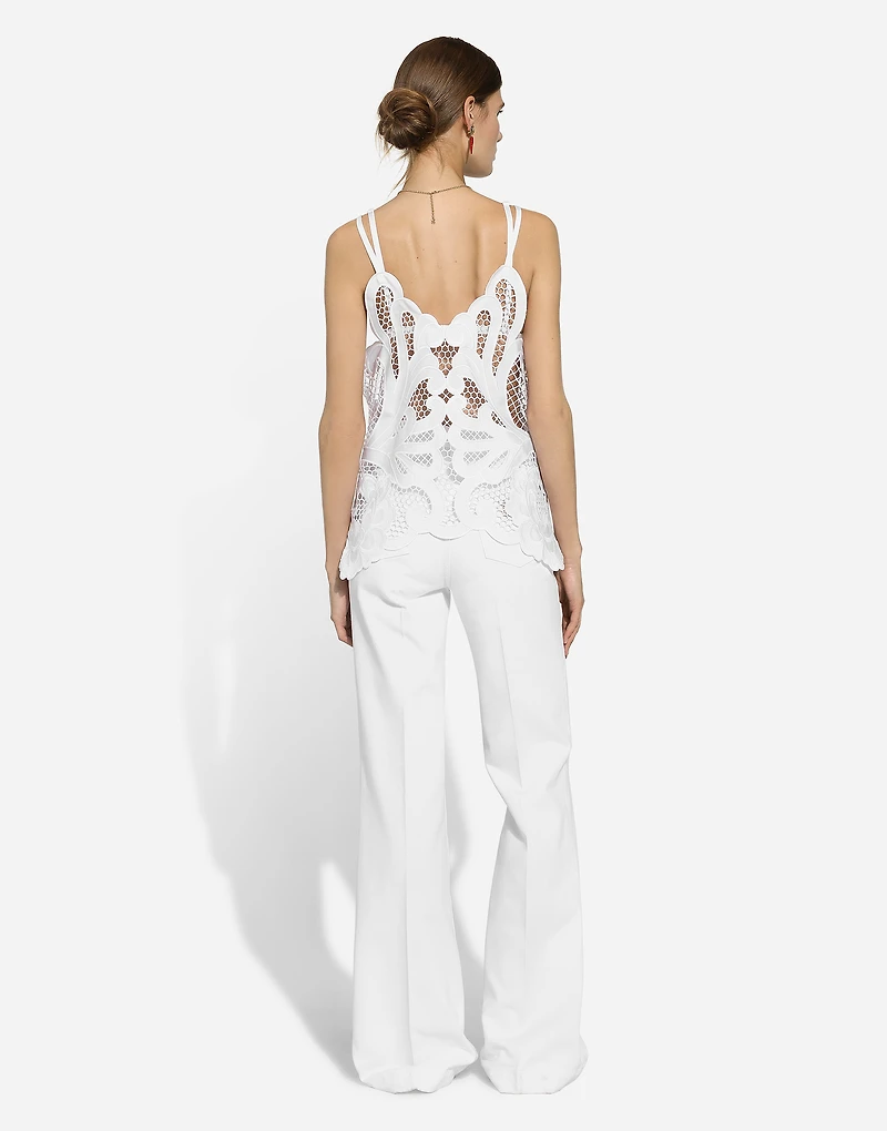 Cotton top with cut-out detailing