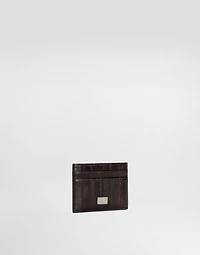 Eel leather card holder