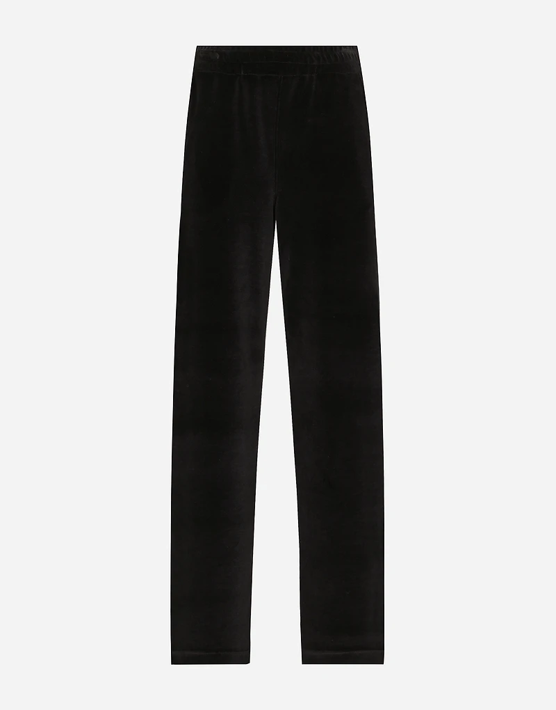 Cotton chenille jogging pants with DG logo