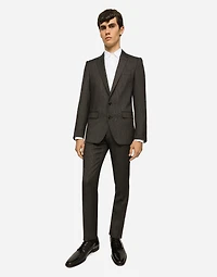 Single-breasted pinstripe wool Martini-fit suit