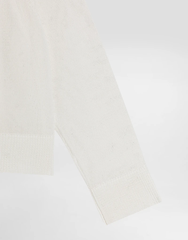 Satin viscose cardigan with caps