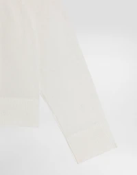 Satin viscose cardigan with caps