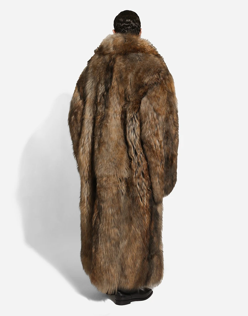Long-haired shearling coat