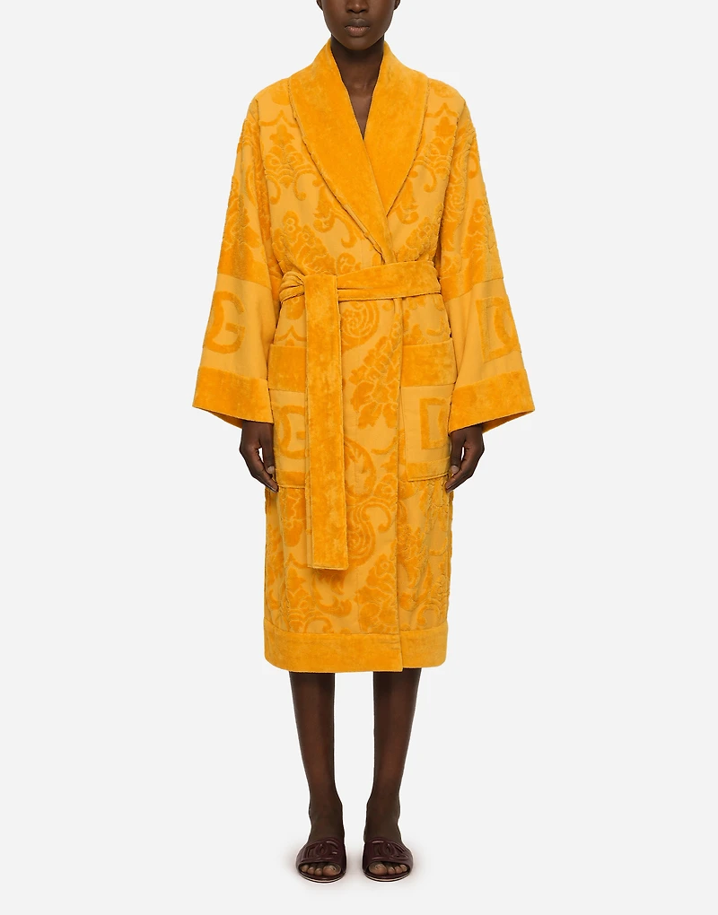 Bath Robe Terry Cotton Jacquard