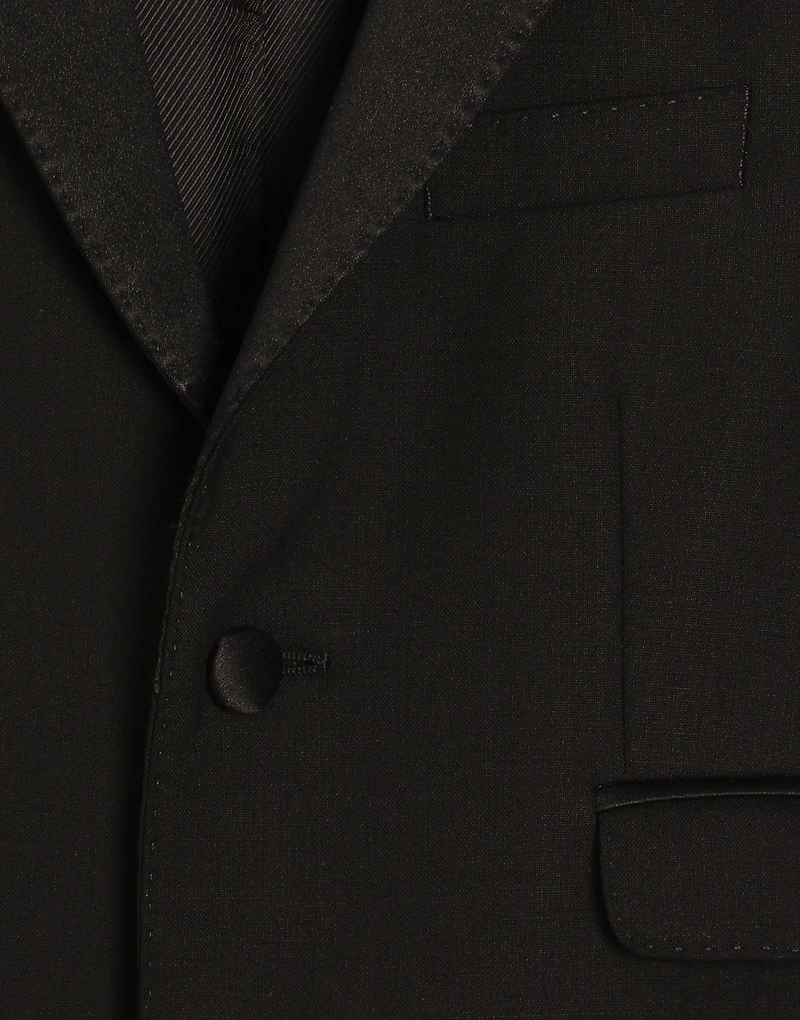 Wool canvas suit