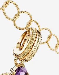 Charm B Lettering 18-carat yellow gold and multicolored gems