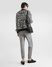 Majolica-print cordonetto lace jacket