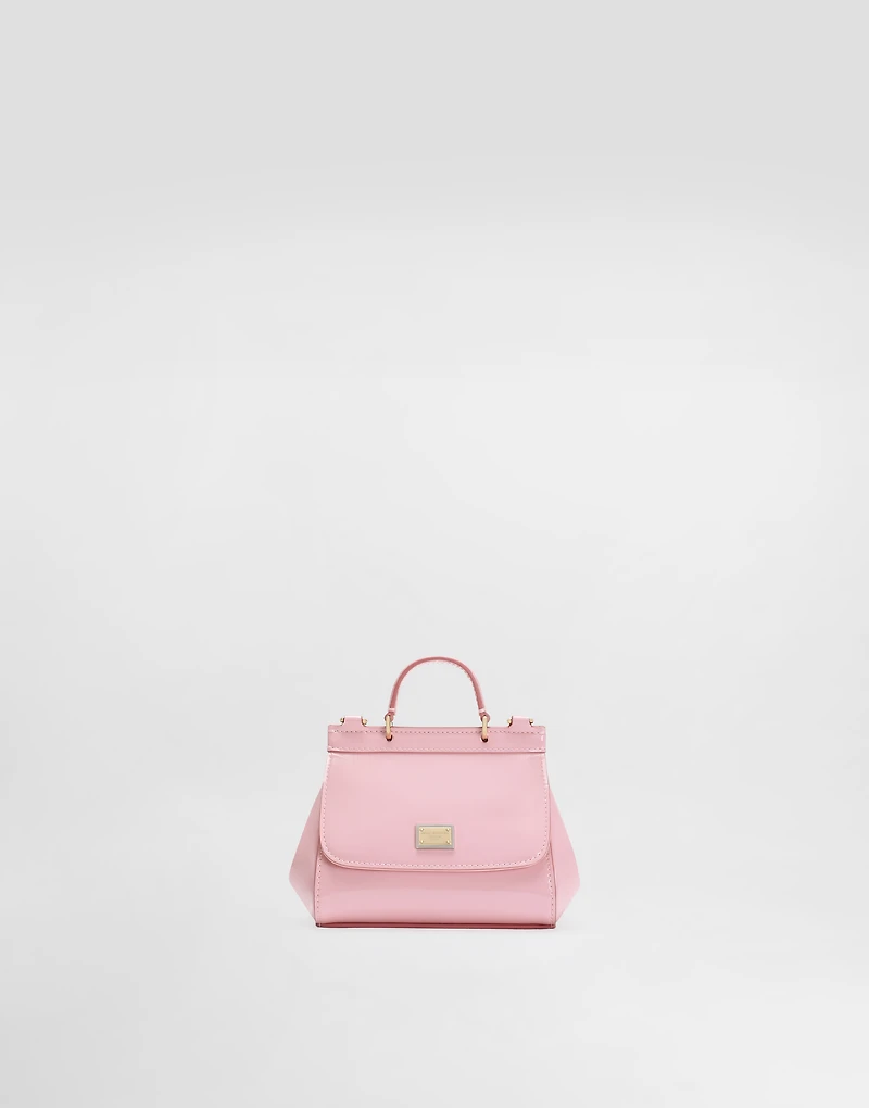 Patent leather mini Sicily bag