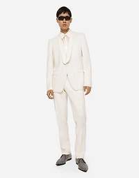 Stretch wool tuxedo pants