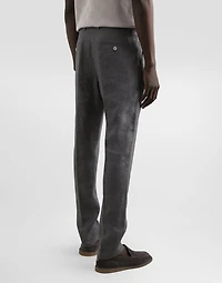 Washed linen canvas trousers