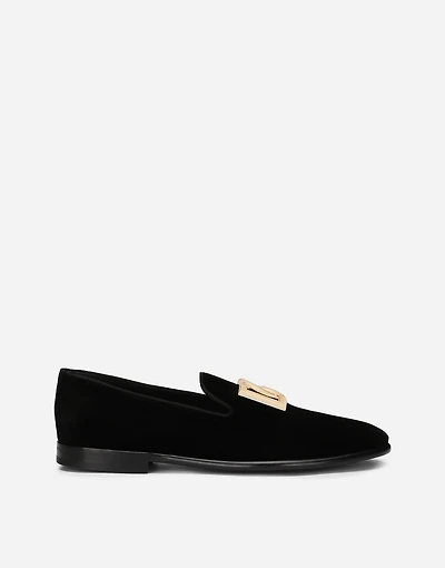 Velvet slippers with DG logo