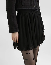 Pleated chiffon skirt