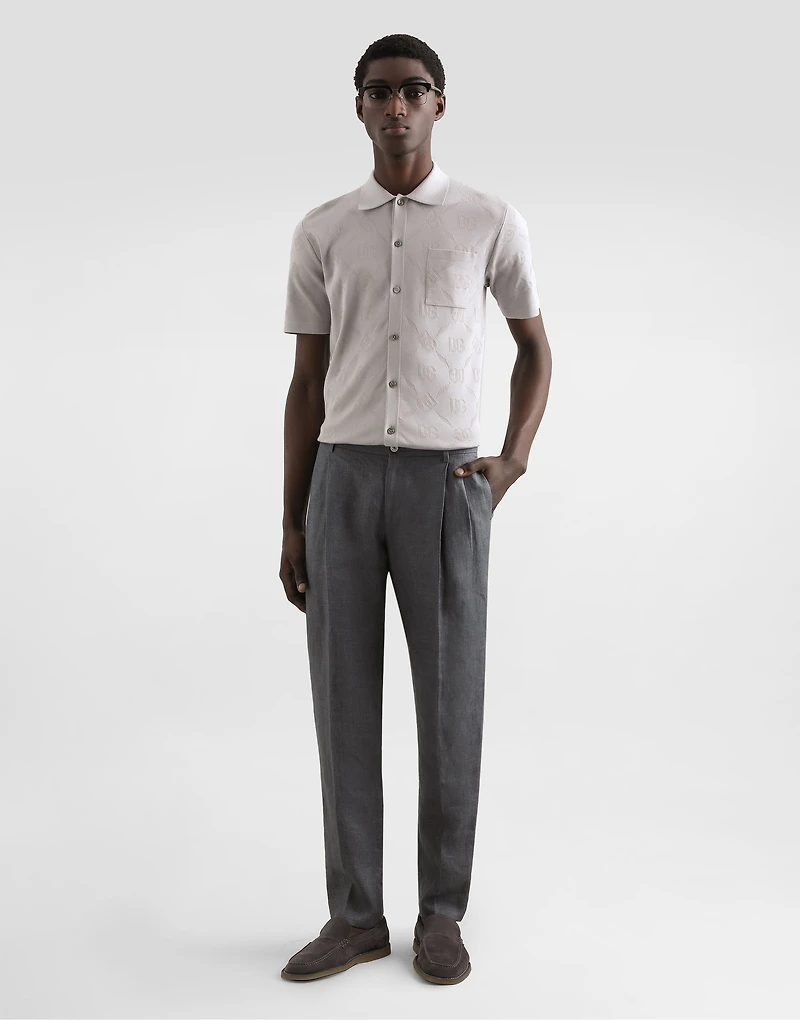 Silk shirt with DG openwork
