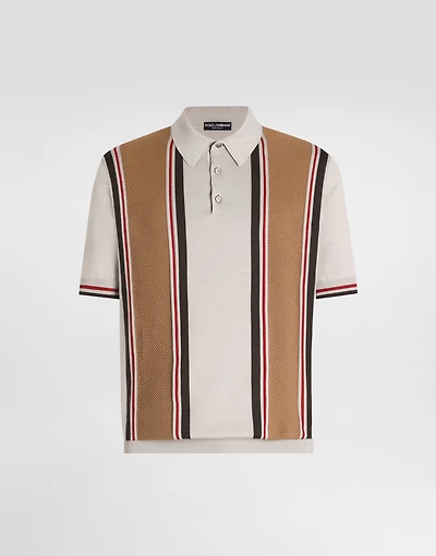 Satin silk polo shirt