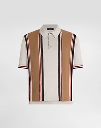 Satin silk polo shirt