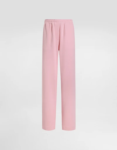 Jersey jogging pants with DG logo embroidery