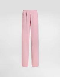 Jersey jogging pants with DG logo embroidery