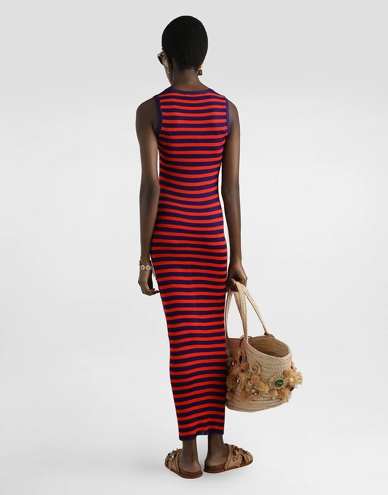 Ribbedbed viscose tank top dress