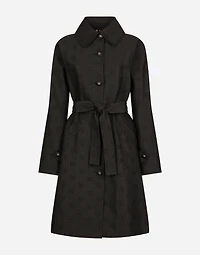 Quilted jacquard trench coat with DG logo