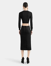 Cropped viscose sweater