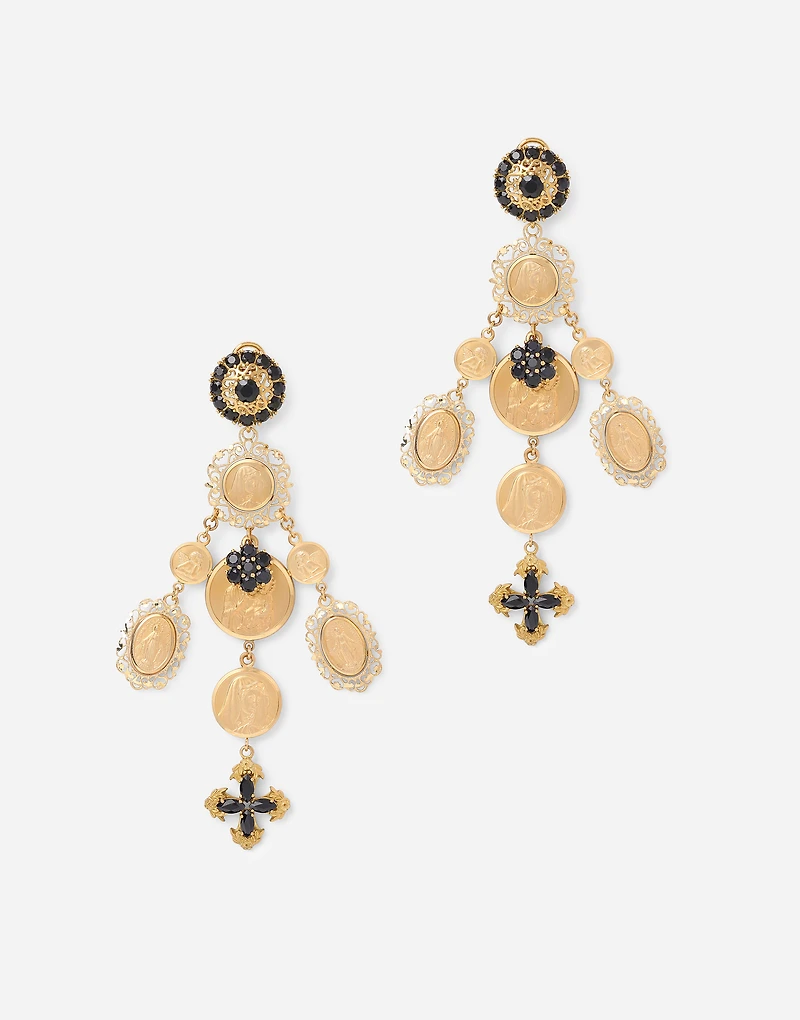 Sicily Earrings
18-carat yellow gold and black sapphires
