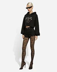 Jersey hoodie with Dolce&Gabbana logo lettering