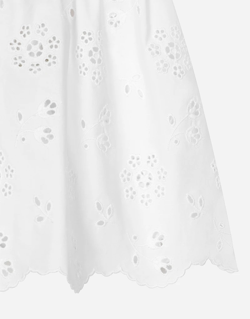 Jersey and poplin dress with Dolce&Gabbana logo