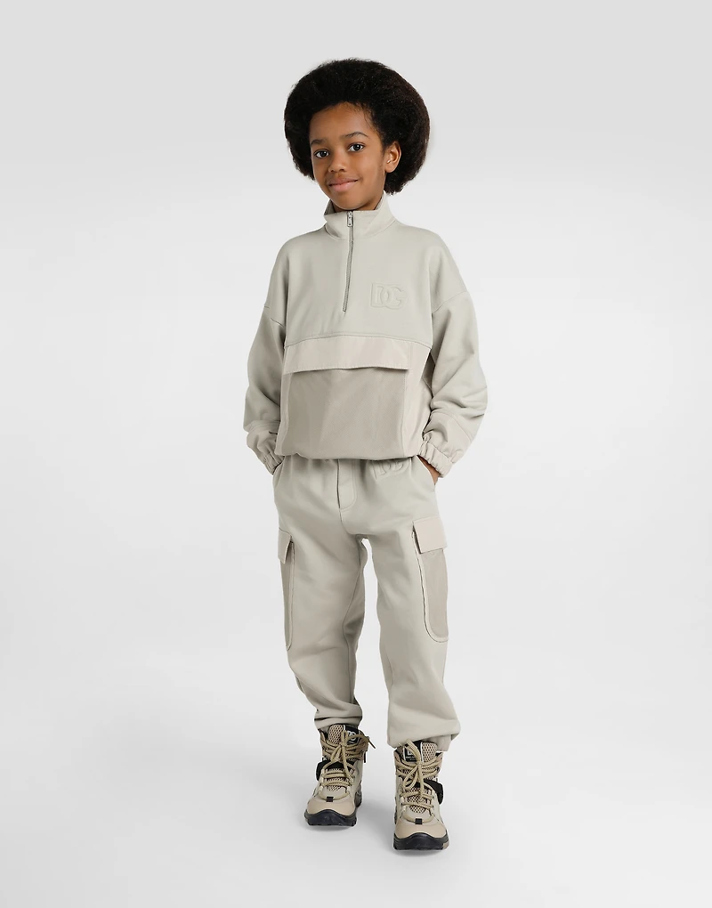 Zipped sweatshirt with embossed DG