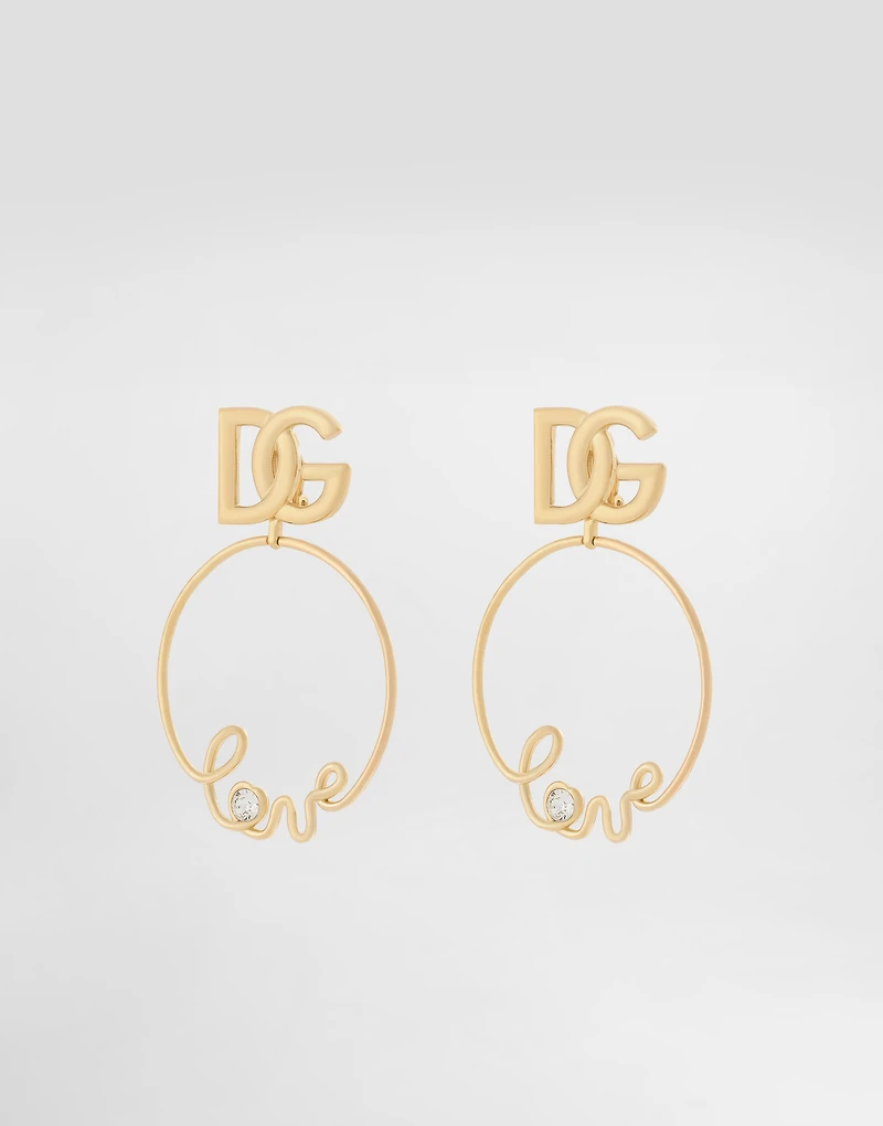 Clip-on “love” earrings with DG logo