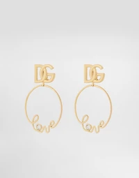 Clip-on “love” earrings with DG logo