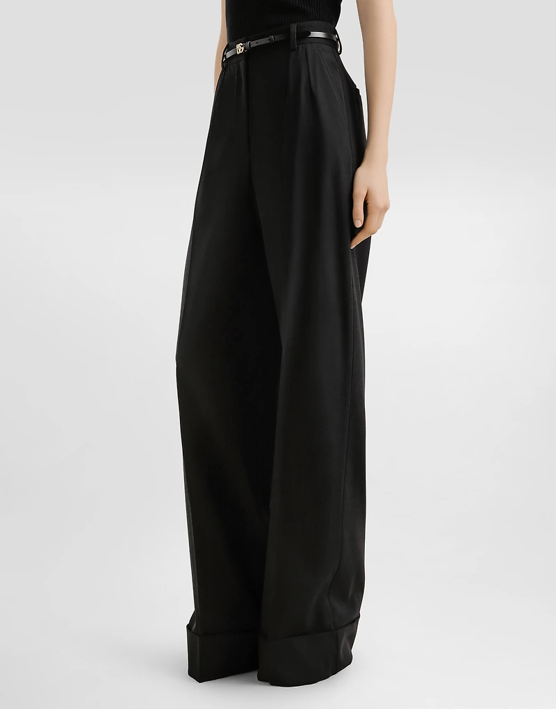 Bi-stretch wool trousers