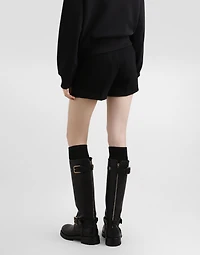 Wool crêpe shorts