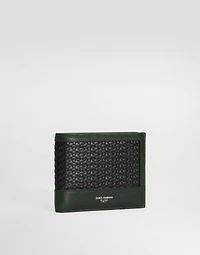Plongé woven calfskin wallet
