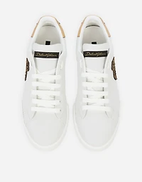 Calfskin nappa Portofino sneakers with crown patch