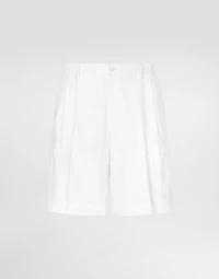 Gabardine shorts with side pockets