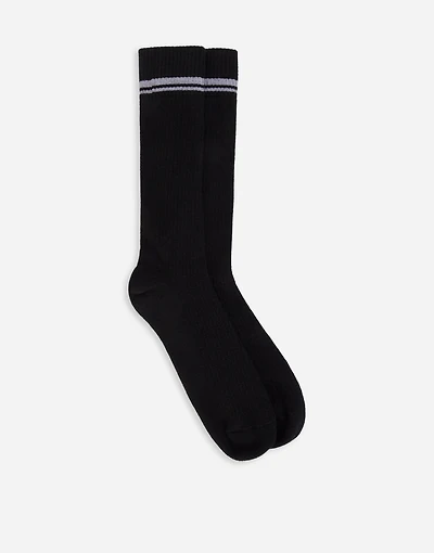 Stretch cotton socks with jacquard DG logo