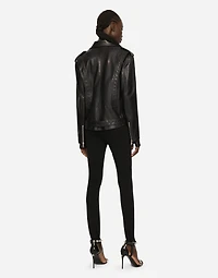 Leather biker jacket