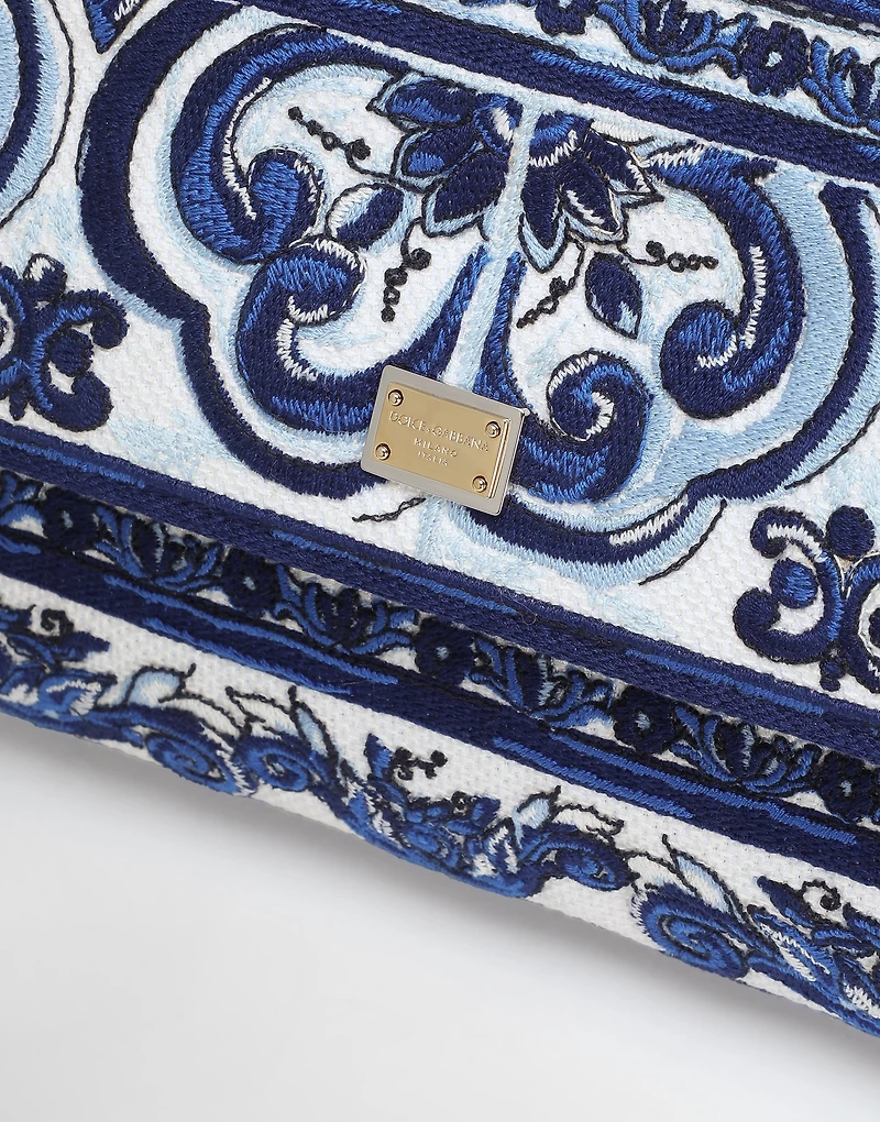 Medium Sicily handbag with Majolica embroidery